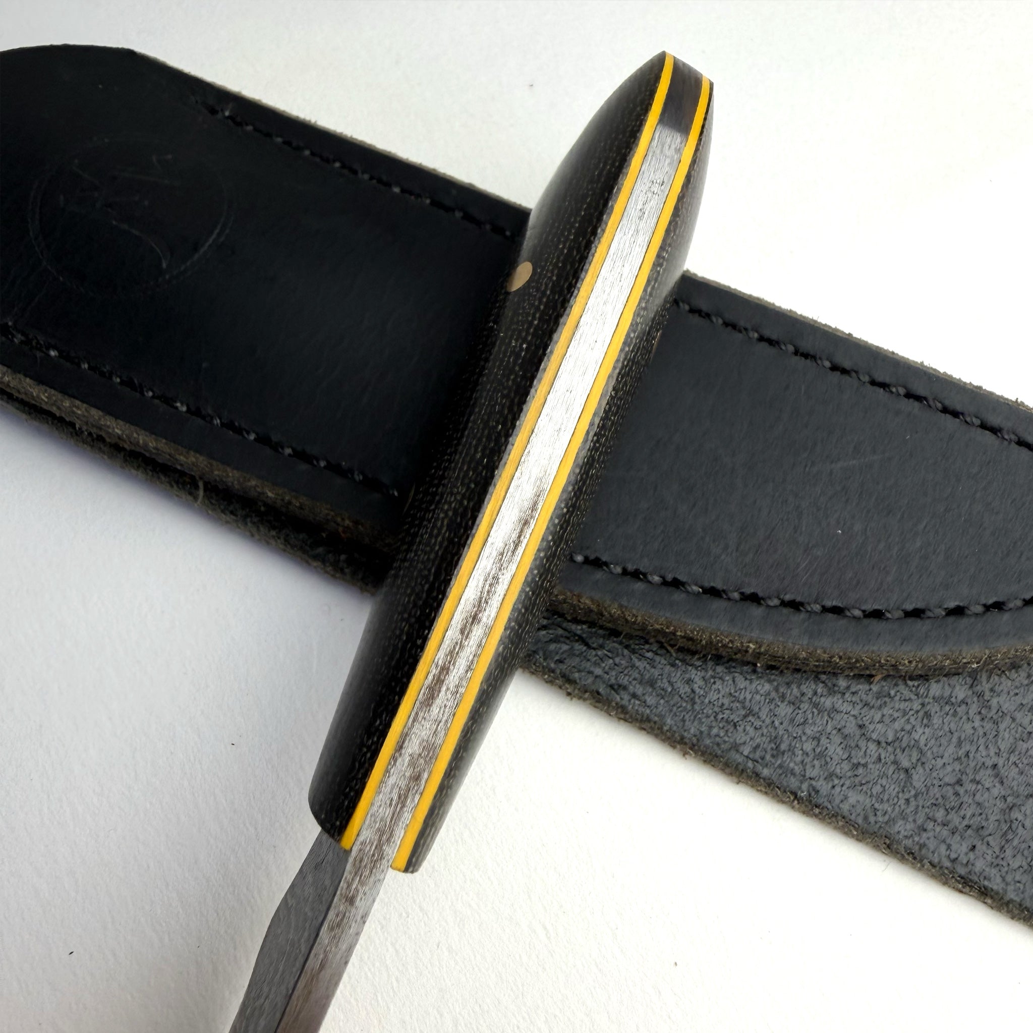 Woody's Damascus Drop Point Black Magic Stinger (Handmade One & Only)