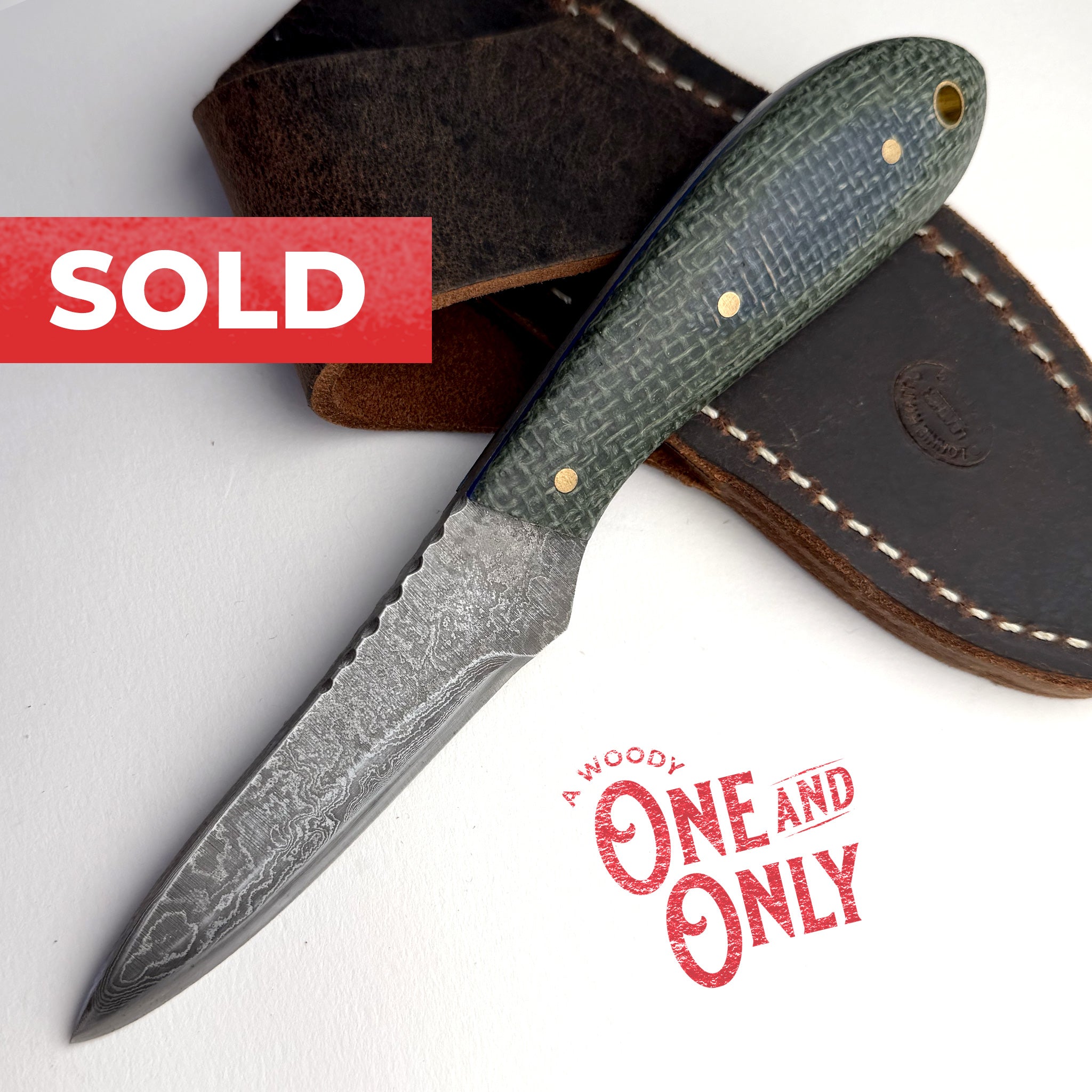 Woody's Damascus TR Max Field Knife (Handmade One & Only)