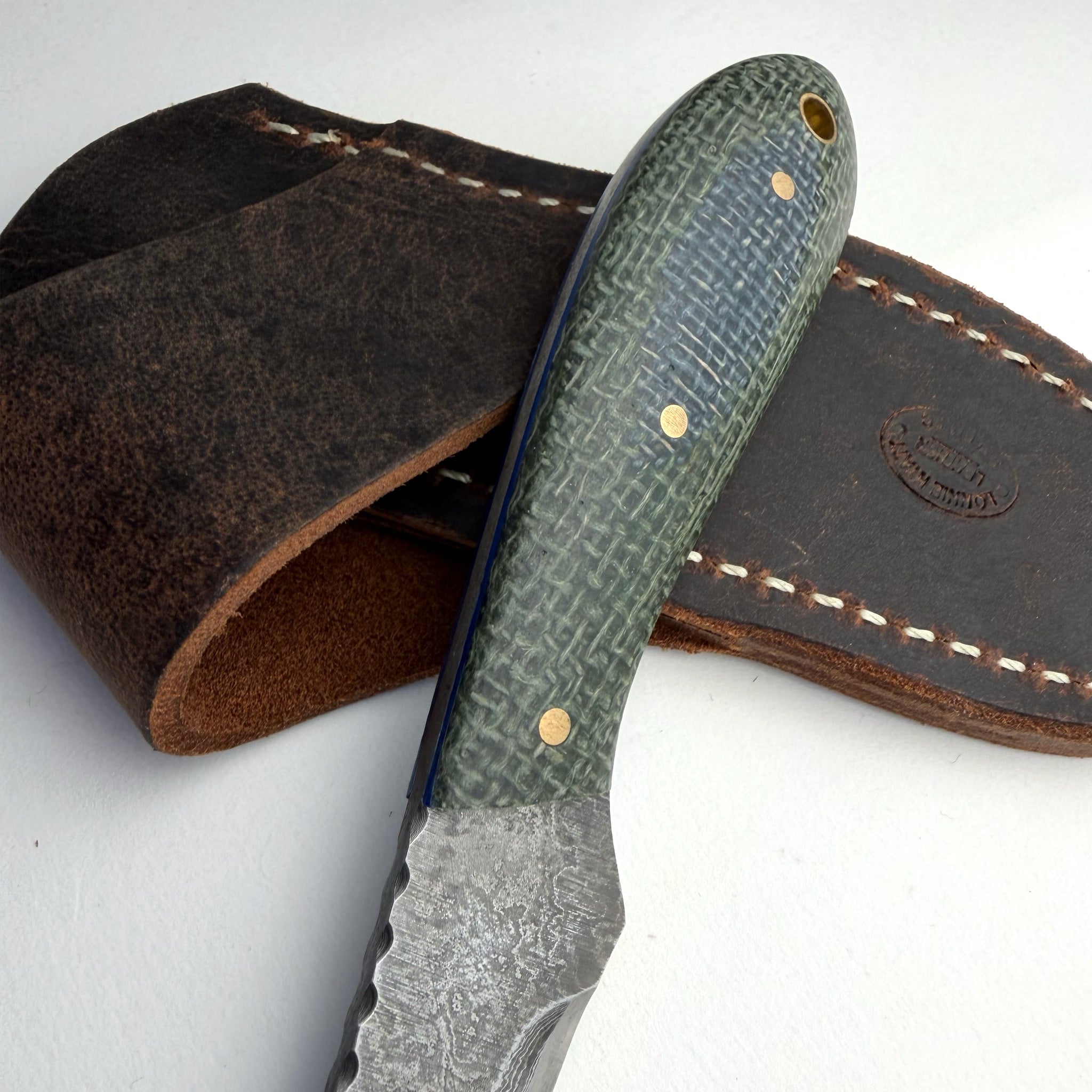 Woody's Damascus TR Max Field Knife (Handmade One & Only)