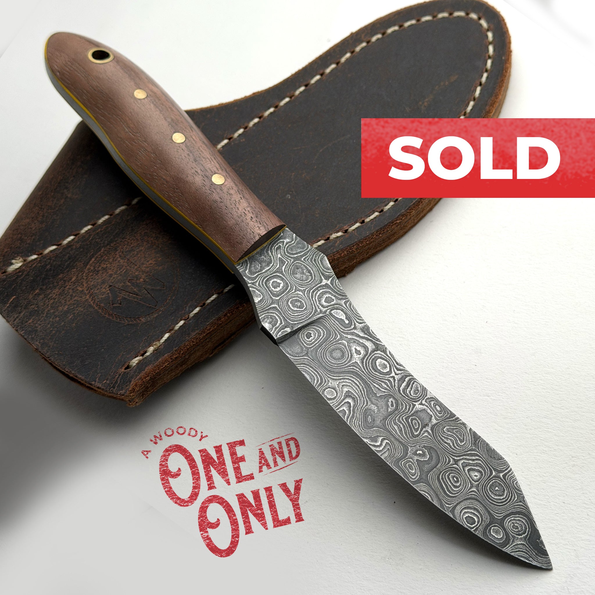 Gus' BuckShot Bama Damascus Gent's Sunday Carry Razor (Handmade One & Only)