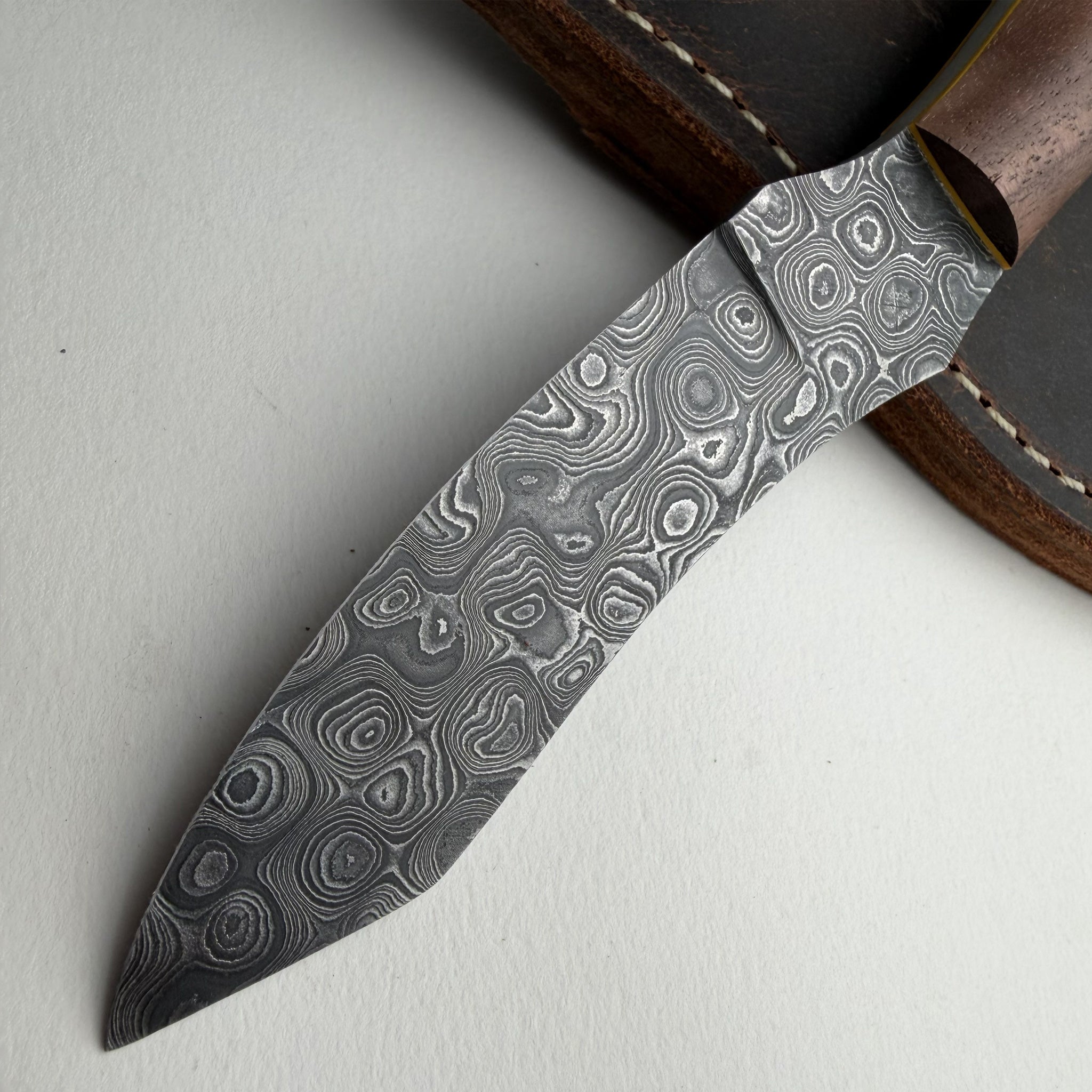 Gus' BuckShot Bama Damascus Gent's Sunday Carry Razor (Handmade One & Only)