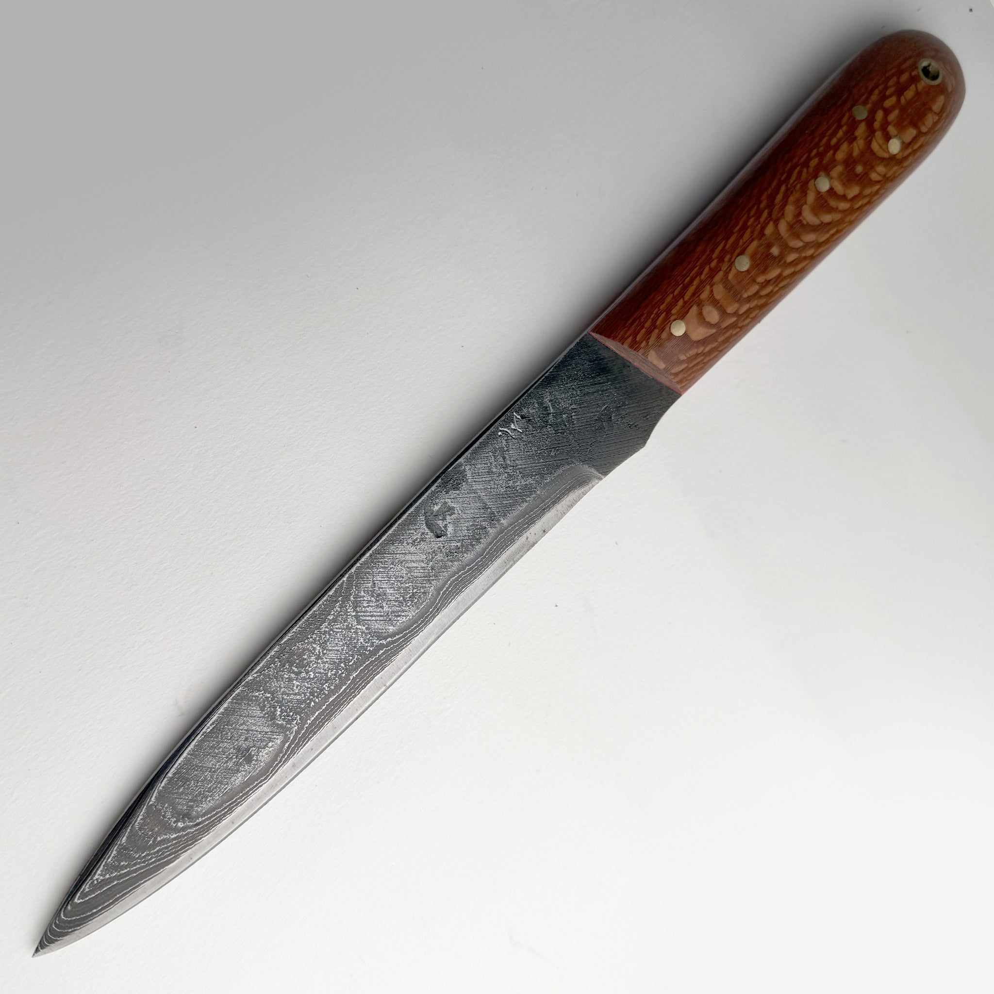 Woody's Damascus Finnish Style PUUKKO Knife (Handmade One & Only)