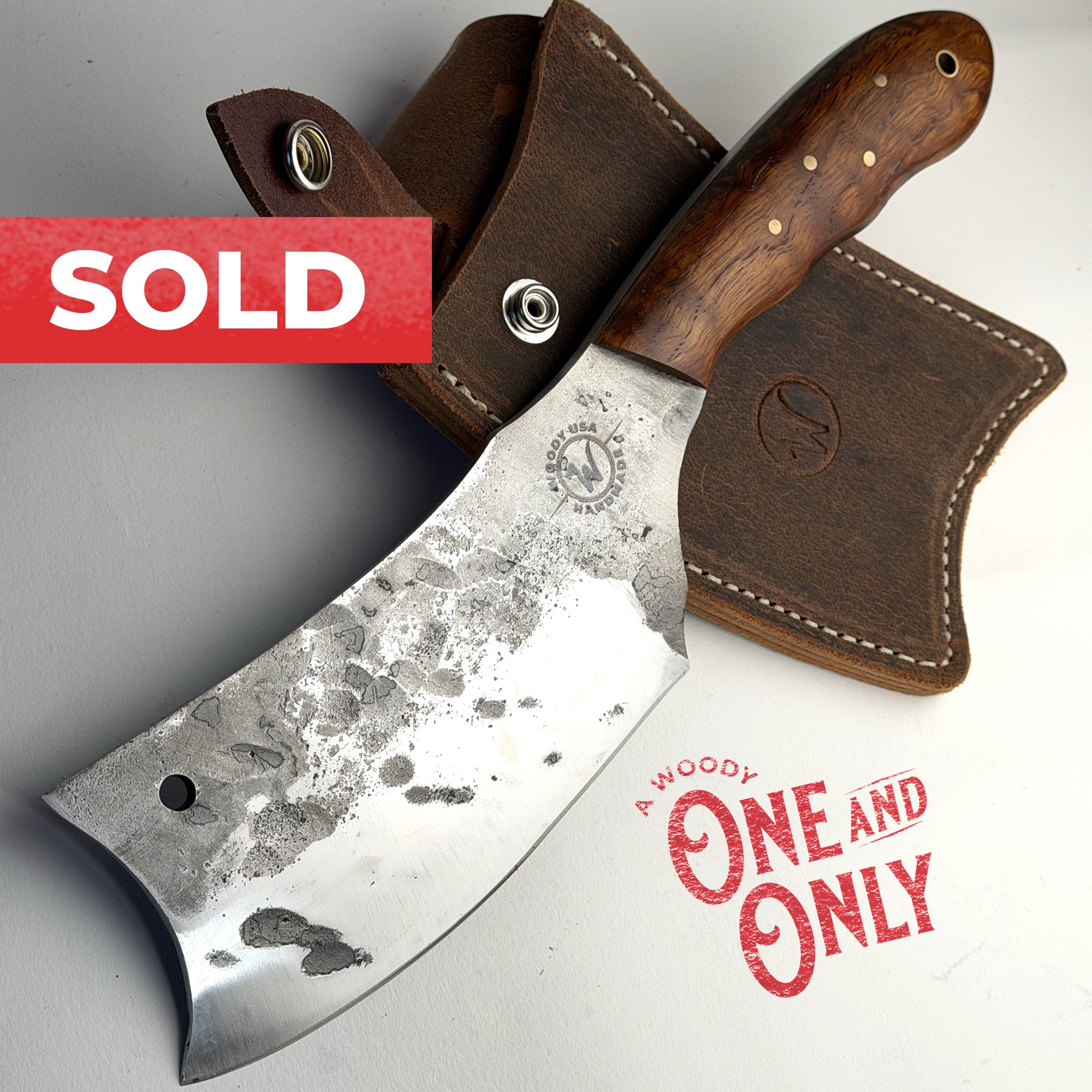 Woody's B.A. Pumpkintown Fire & Flea Market Christmas Cleaver (Handmade One & Only)