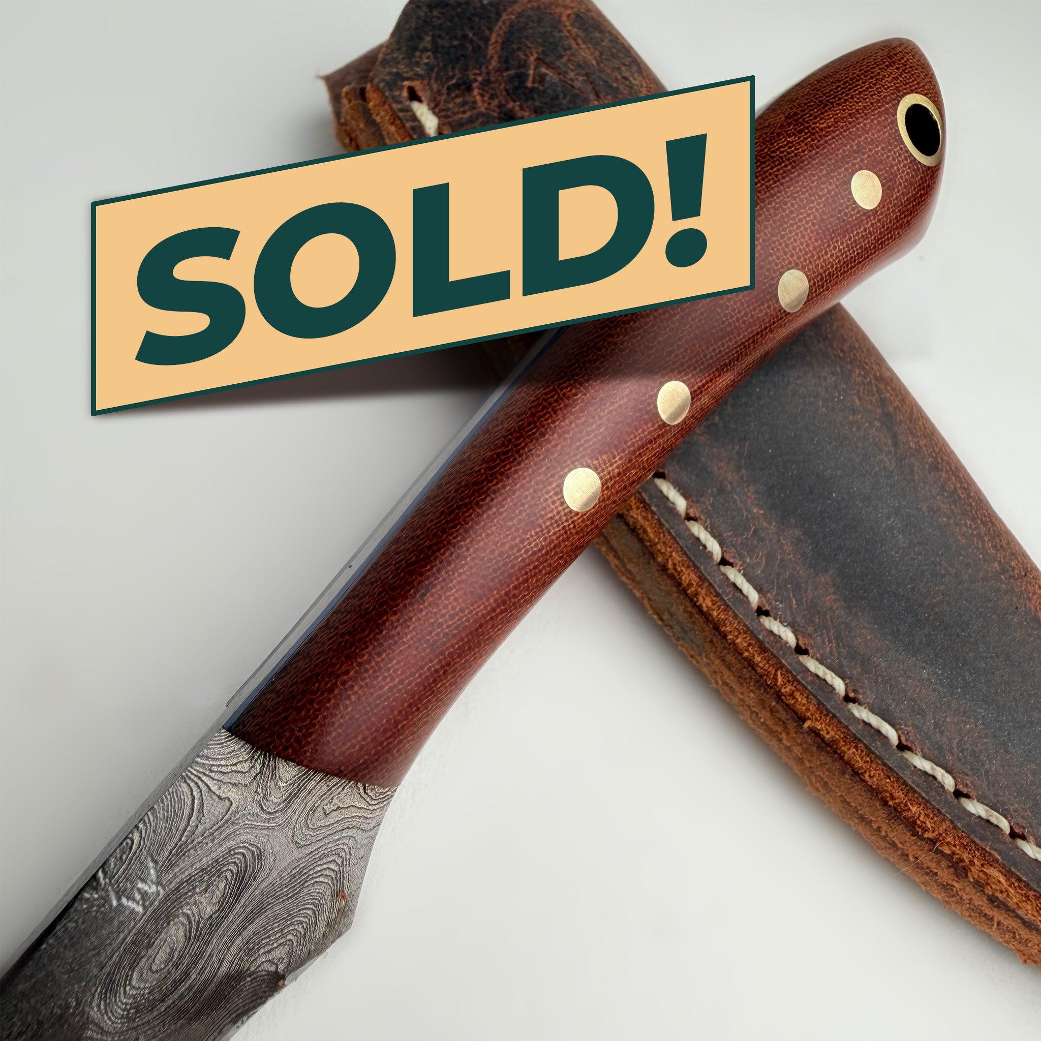 One & Only Damascus & Linen Micarta P'Cola
